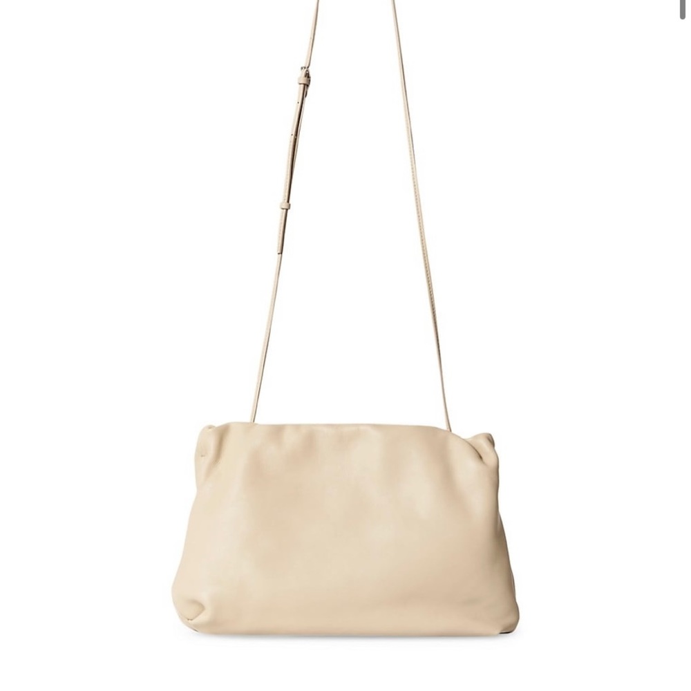 The Row Bourse large leather clutch
